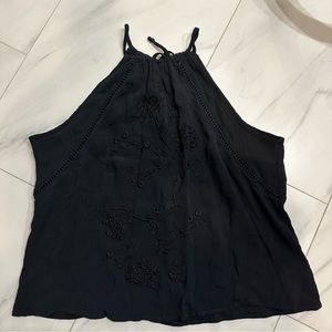 Pac Sun Black Floral Tank Top